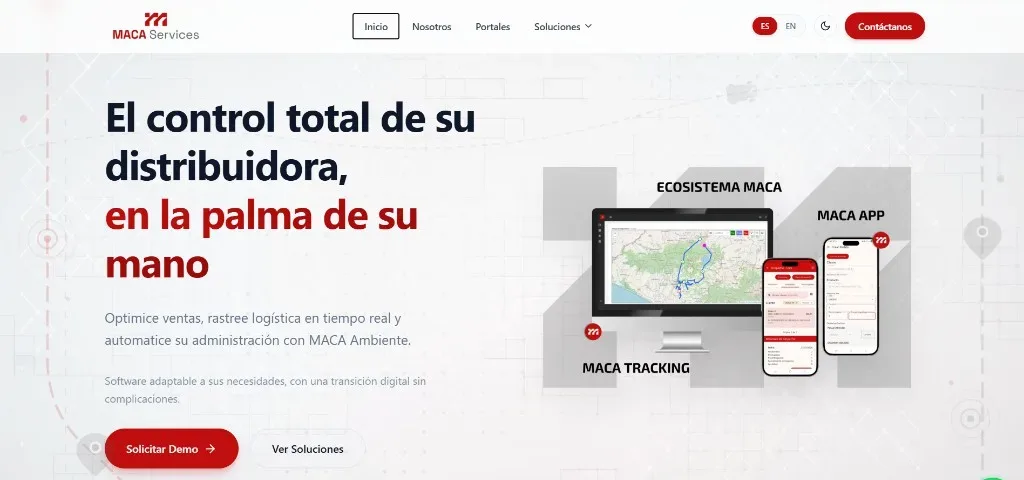Sitio web de MACA Services